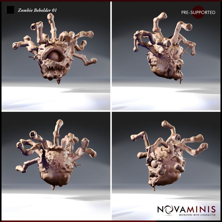 3D Printable Zombie Beholder 01 by NovaMinis